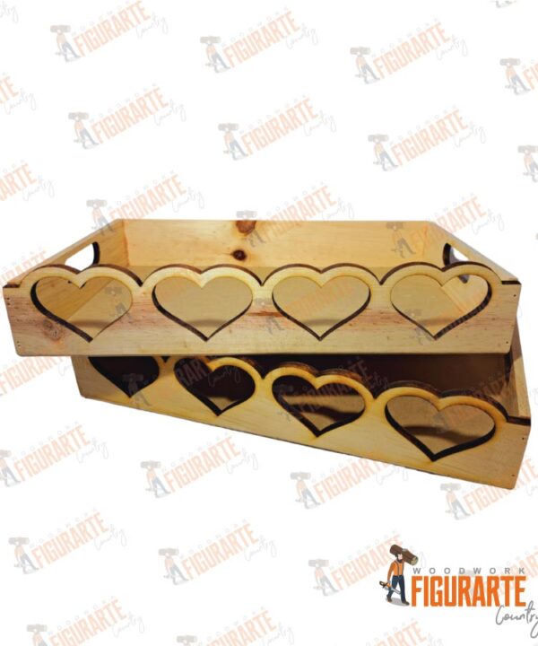 Charola Corazón Pino